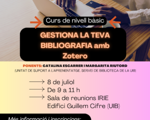 Gestiona la teva bibliografia amb Zotero (nivell bàsic)